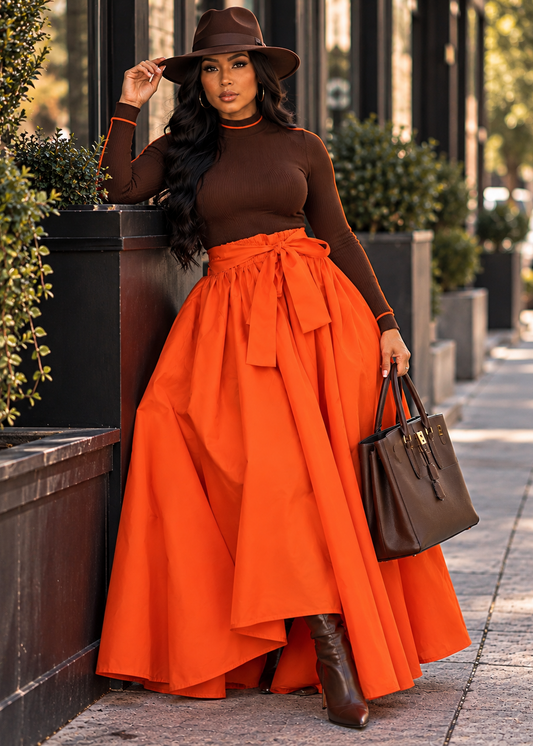 Autumn Flame Maxi Skirt