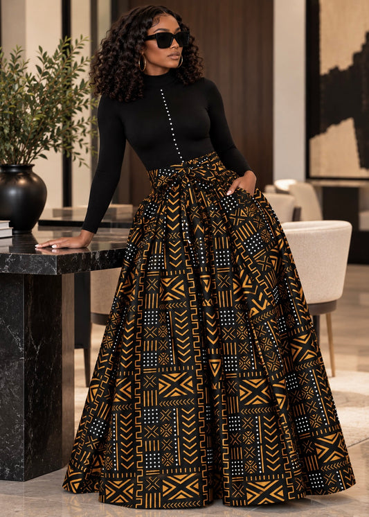 Golden Heritage Maxi Skirt