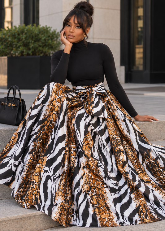 Wild Elegance Maxi Skirt